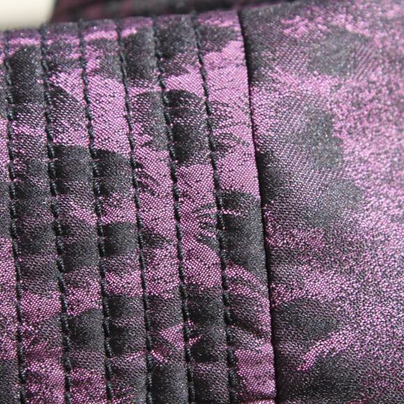 600 West Women's Purple & Black Animal Leopard Print Jacket Button Up Size 8 - Picture 9 of 14